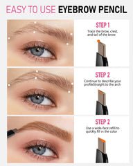 Waterproof YFulfill eyebrow pencil lasts at least eight hours.