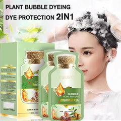 YG LianKai Huang Yi bubble dye bottle highlights herbal formula nourishing scalp