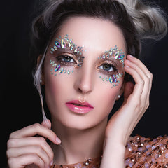 YHmall Mermaid face jewels easy-application on skin for instant sparkle at parties