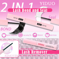 YIDUO lash cleanser gently cleanses and preserves lash clusters.