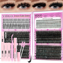 YIDUO Lashes Clusters Kit: 600pcs pack for versatile daily looks
