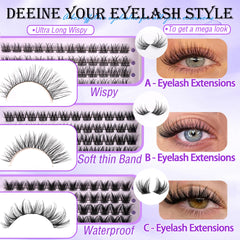 YIDUO Lashes Clusters Fairy style adds delicate, whimsical fullness.