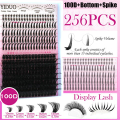 YIDUO Lashes Clusters Kit 12-18mm full lashes 100D for dense volume
