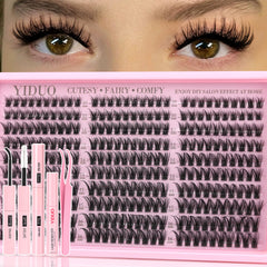 YIDUO natural wispy clusters with soft cotton band for a subtle daily look