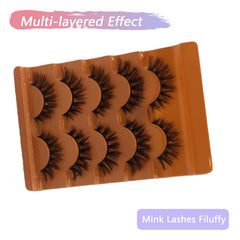 YILATAO D Curl Russian strip lashes pack delivers a lifted eye line.