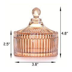 YILUSHENGHUA amber glass jar with crystal clarity and shine