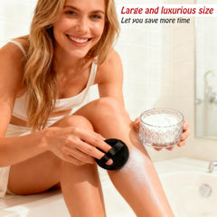 YINGMAN puff container on vanity provides quick, tidy powder access.