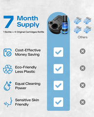 YinkeVibe 7-month supply kit with cartridge and cleaner bottle for easy budgeting.