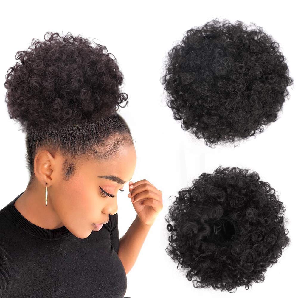 Yinmei Baibian Afro Puff Drawstring Ponytail for quick, natural-looking fullness.