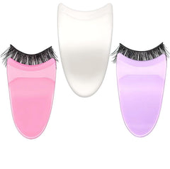 YiQiYi false eyelash applicator trio pack in purple, pink, white for easy on-the-go use.
