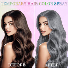 Yishifa silver gray spray in use for bold, vivid color