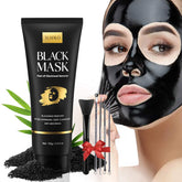 YLNALO Charcoal Mask application shows pore cleansing for a fresh look.
