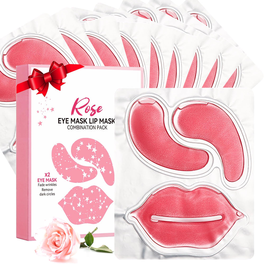 YMEYFAN Rose Pink Eye Patches packaging promotes hydration and gentle care.