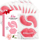 YMEYFAN Rose Pink Eye Patches packaging promotes hydration and gentle care.