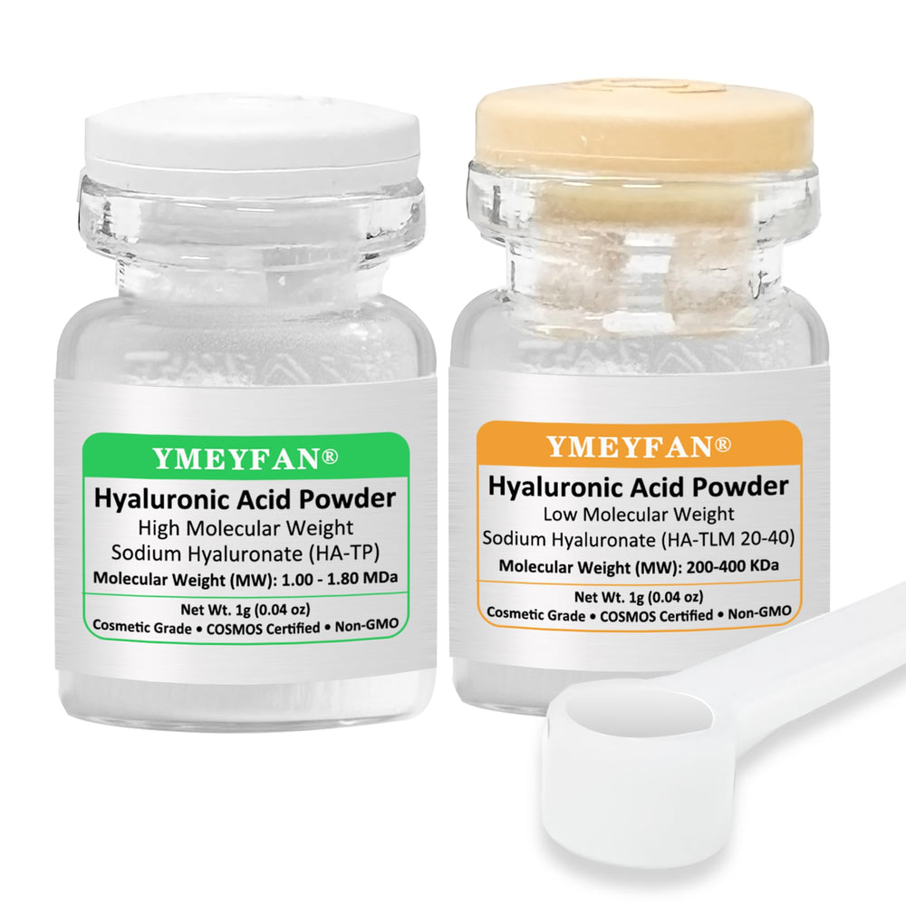 YMEYFAN Pure HA powder packaging front shows premium quality and sealed freshness.