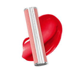 YNM Candy Gloss Balm 02 Pink Sunset swatch adds vivid shine and moisture.