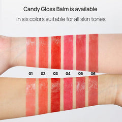 YNM Candy Gloss Balm uses plant oils for lasting hydration.