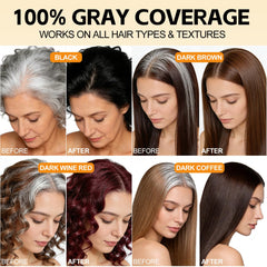 Yocisku Hair Dye Shampoo applied to dry hair for quick color start