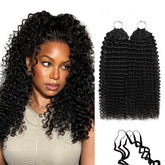 YODIR kinky curly crochet hair 18 inch in natural black for a seamless blend.