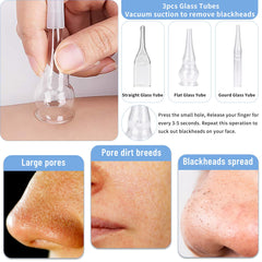 Yofuly glass tube set with multiple sizes for different facial areas