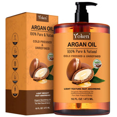 Yoken Pure Argan Oil 16oz bottle for hair and skin nourishment
