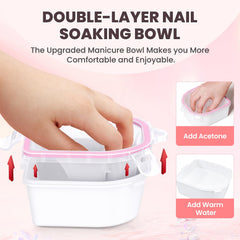Yokilly acetone-proof nail bowl pink resists solvents for longer-lasting use