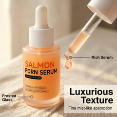 Close-up of Yoneya Salmon DNA serum label for premium branding