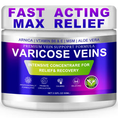 Yongsenina Varicose Veins Cream tube close-up; nourishes skin for smoother legs.