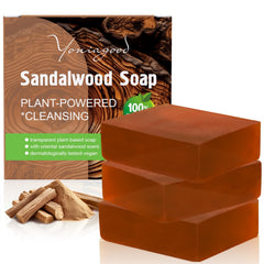 Yoniagood sandalwood soap bar packaging, gift-ready presentation for daily skincare.