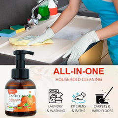 yonisayo persimmon castile soap luxurious mousse on hand