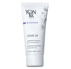 Yonka Age Defense Creme 28 bottle front with elegant packaging for daily hydration.