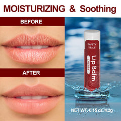 Yopela lip balm with coconut oil and vitamin E for nourishing lips.