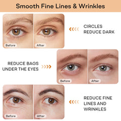 YoPoll Instant Eye Lift Cream under-eye area close-up reveals a firming effect.
