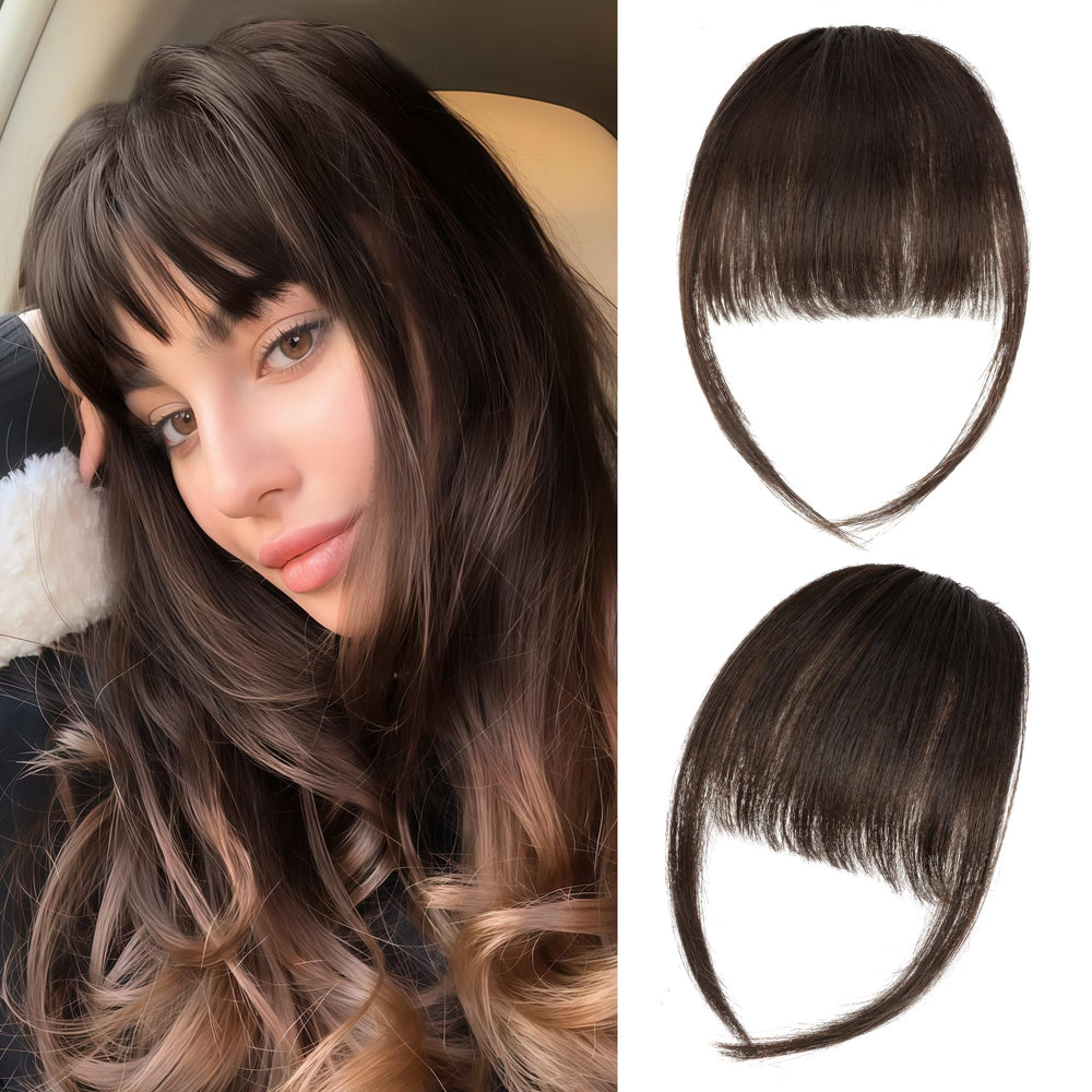 Yorda Bangs Hair Clip closeup showing natural real-hair blend for daily wear