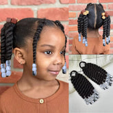 YOROSTAR kids ponytail extension with beads in 6-inch length for quick, secure styling