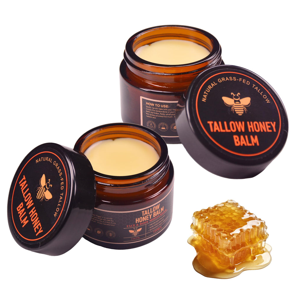 Yotdar beef tallow jar shows rich texture ideal for skin hydration.
