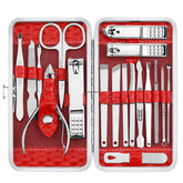 Yougai cute manicure set leather case, portable design for travel touch-ups.