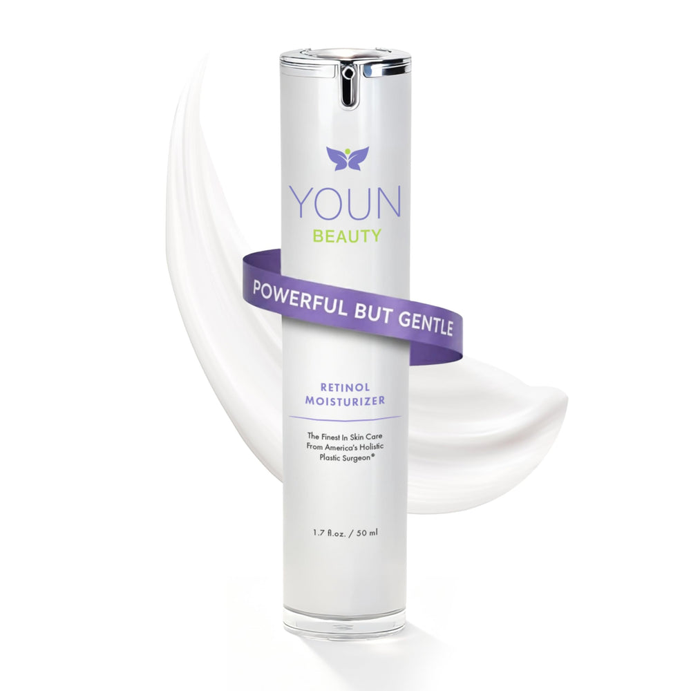 YOUN Beauty Retinol Night Cream bottle shot for gentle nightly renewal.