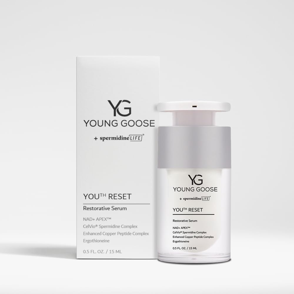 Young Goose Youth Reset Serum bottle front for daily use and refreshed skin.