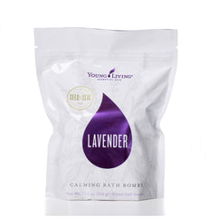 Young Living Lavender Calming Bath Bomb Pack offers a soothing, vegan bath treat.