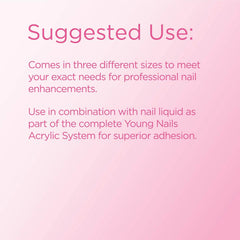 Young Nails Acrylic Core Powder clear for clean, strong overlays.