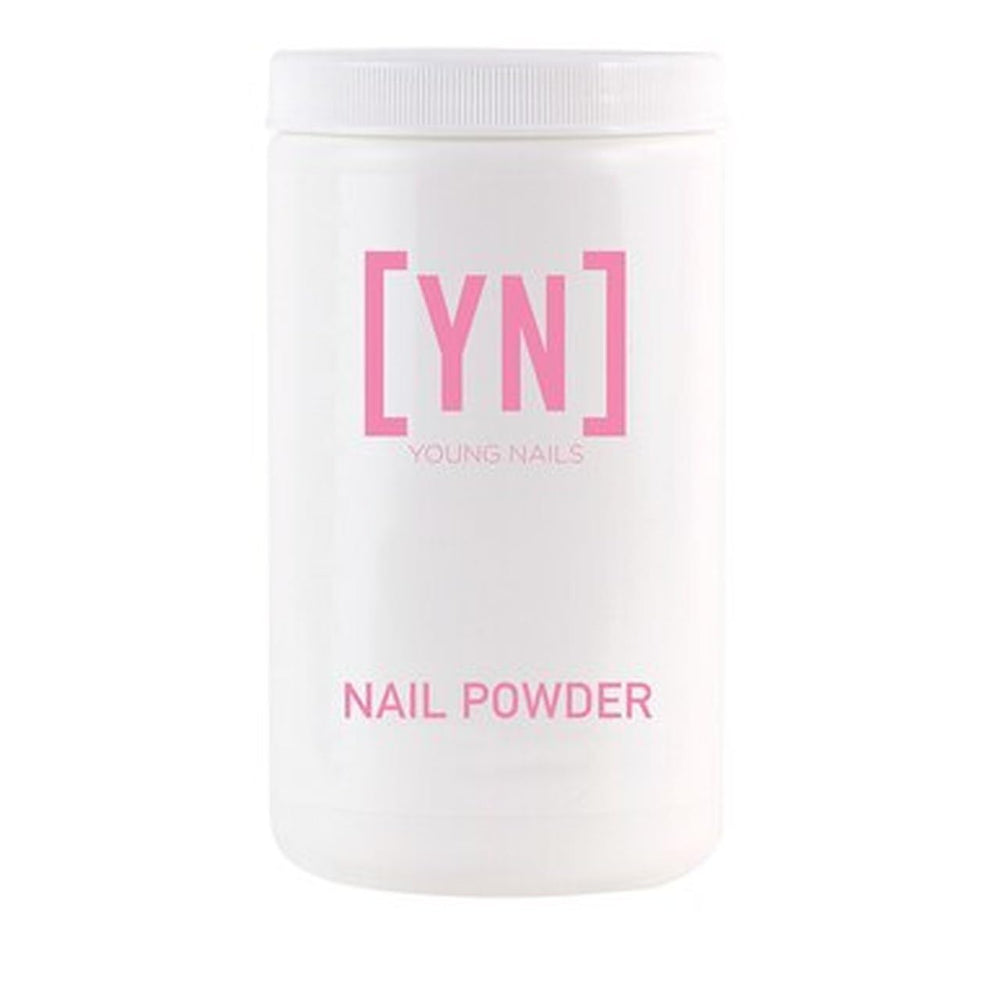 Young Nails acrylic powders cover close-up shows smooth blend for flawless nails.