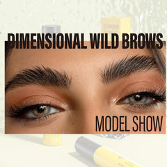 YOUNG VISION brow gel applicator brush in action for precise shaping