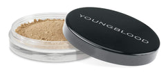 Youngblood Nateral Mineral Loose Foundation Tawnee bottle shows adjustable coverage and natural glow.