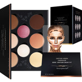 Youngfocus contour palette with eight colors for versatile facial sculpting.