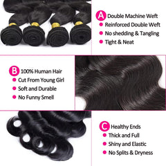 Youngirl body wave 20-inch bundles for full-bodied movement and shine.