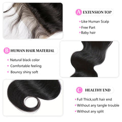 Youngirl transparent lace closure blends invisibly for natural scalp appearance.