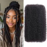 Ypxuda Afro Kinkys bulk 16-inch front view, natural-looking blend for braids and locs