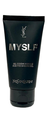 YSL MYSLF Men shower gel mini 50ml front label, ideal travel companion