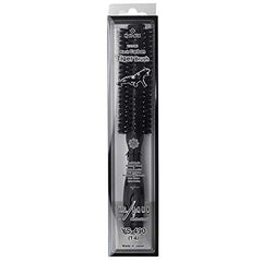 YS PARK YS490 black carbon tiger brush back view highlighting ergonomic handle for quick styling